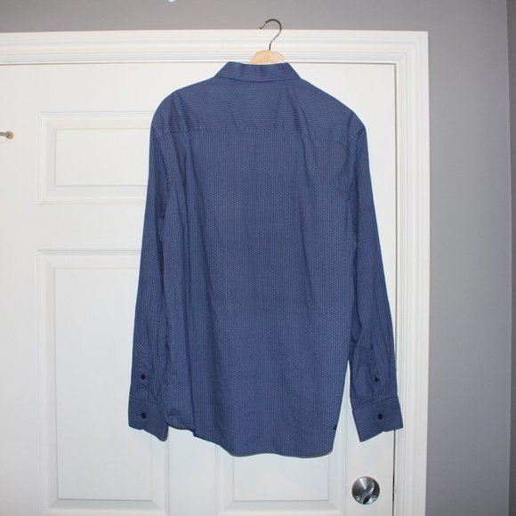 English Laundry Men's Blue Dress Shirt - Picture 4 of 4